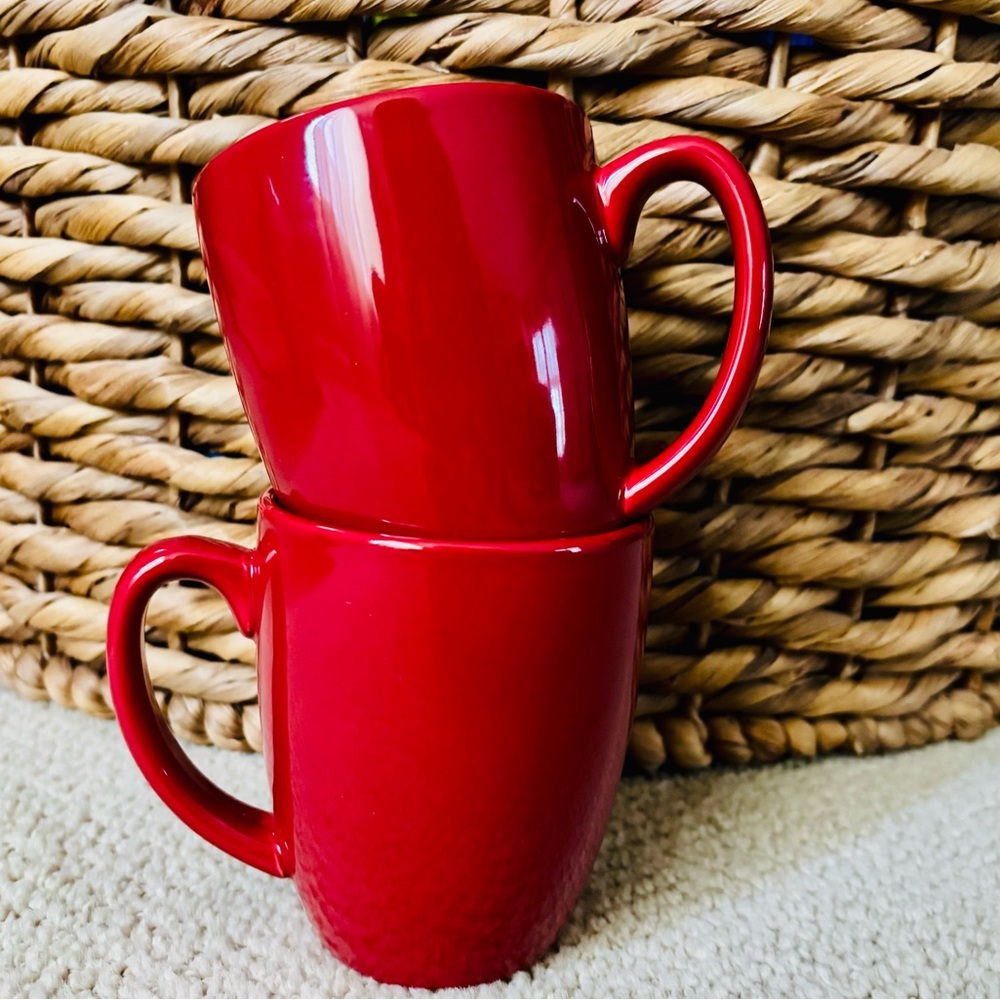 NWOT Corelle Red Stoneware Mugs